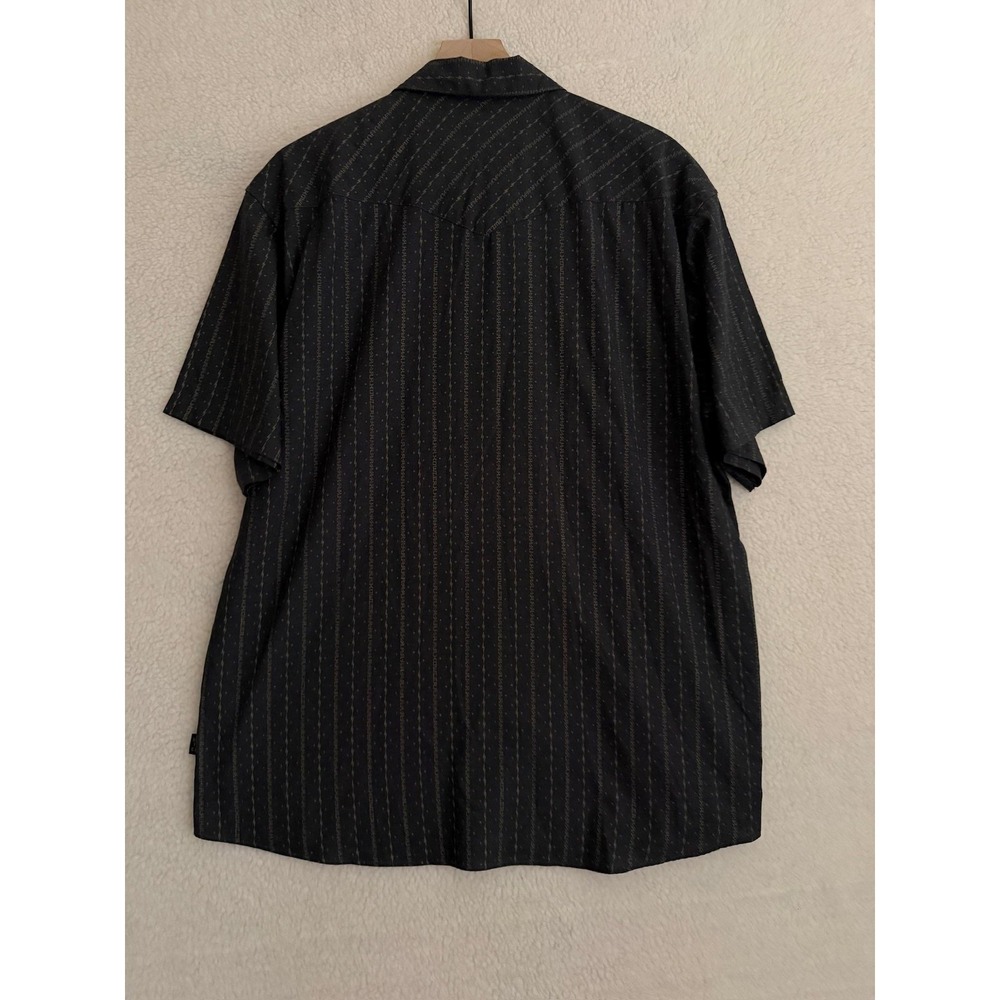 Howler Bros Shirt Men's XL Gray Striped H Bar B Snapshirt Pearl Snap Casual - Picture 2 of 9